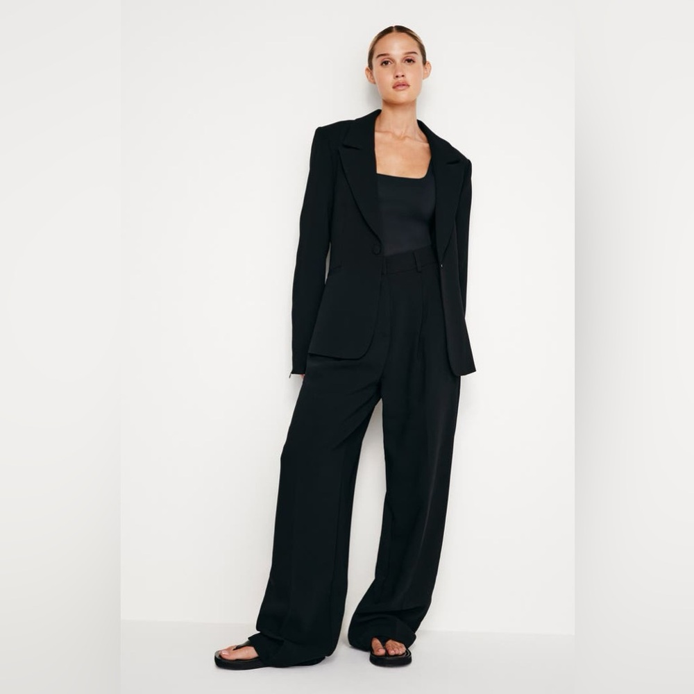 Good American Wide Leg Black Pants